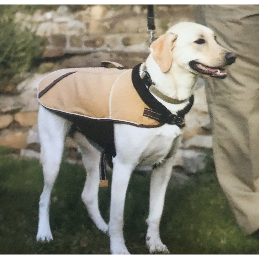 Dog Coat Tan Med Dickies Workwear Jacket Heavy Duty Twill Comfort Lined Reflects